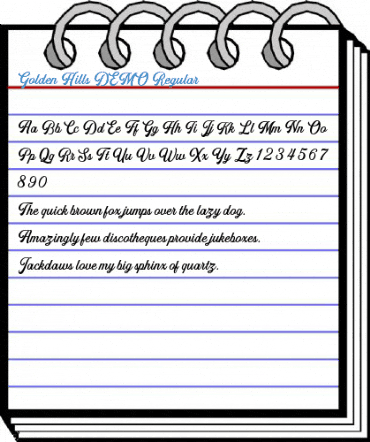 Golden Hills DEMO Regular Font