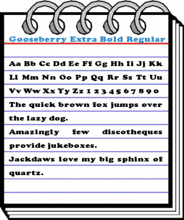 Gooseberry Extra Bold Regular Font