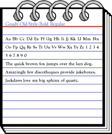 Goudy-Old-Style-Bold Regular Font