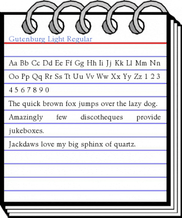 Gutenburg Light Regular Font