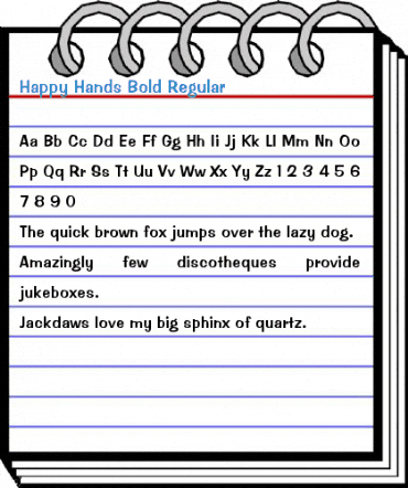 Happy Hands Bold Regular Font