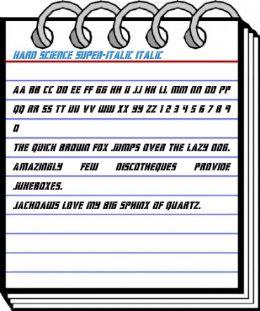 Hard Science Super-Italic Italic Font