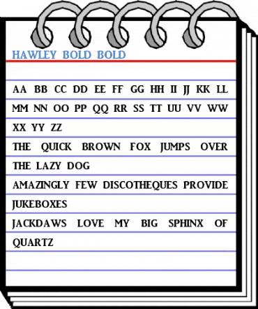 Hawley Bold Bold Font