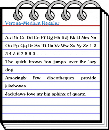 Verona-Medium Regular Font