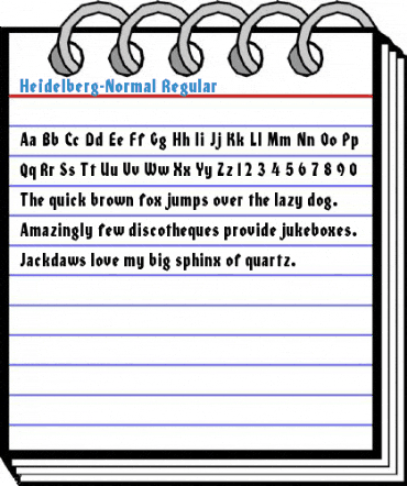 Heidelberg-Normal Regular Font