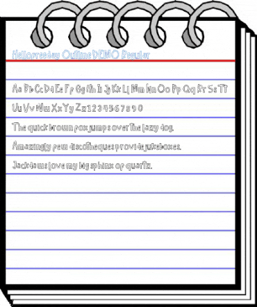 Hellofreeday Outline DEMO Regular Font