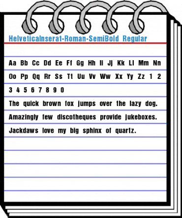 HelveticaInserat-Roman-SemiBold Regular Font