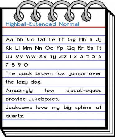 Highball-Extended Normal Font