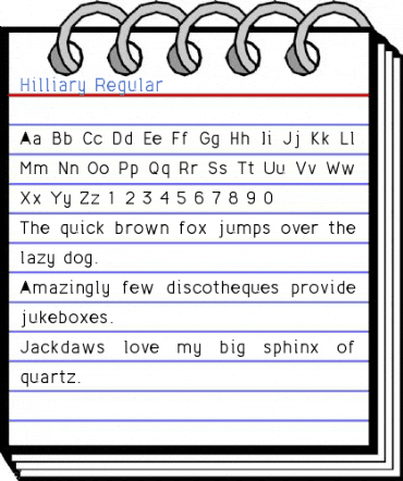 Hilliary Regular Font