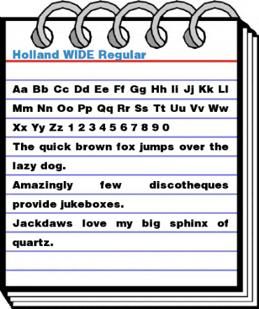 Holland WIDE Regular Font