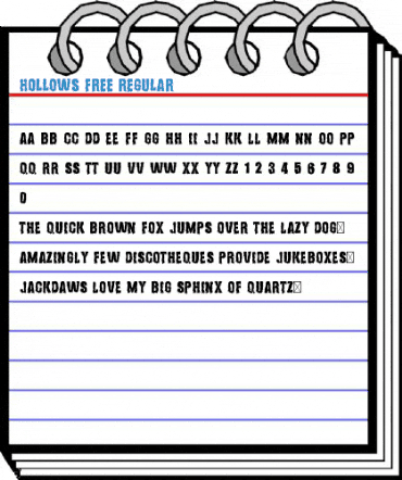 Hollows Free Regular Font