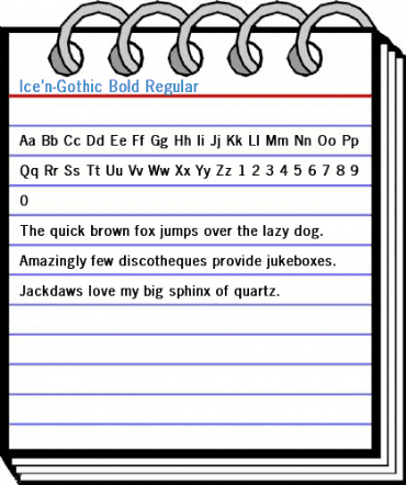 Ice'n-Gothic Bold Regular Font