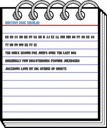 Idiotism Book Regular Font
