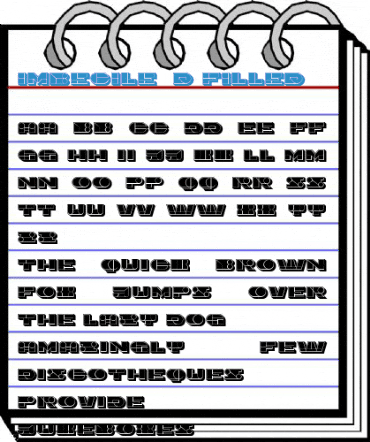 Imbecile 3D Filled Font