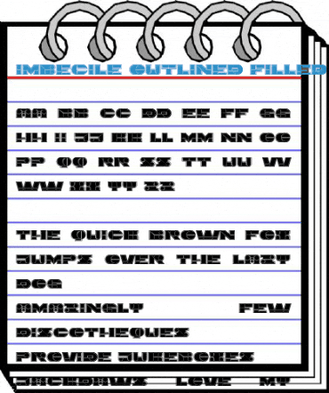 Imbecile Outlined Filled Font
