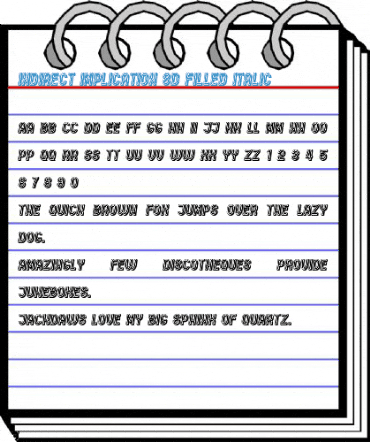 Indirect Implication 3D Filled Italic Font