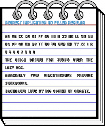 Indirect Implication 3D Filled Regular Font