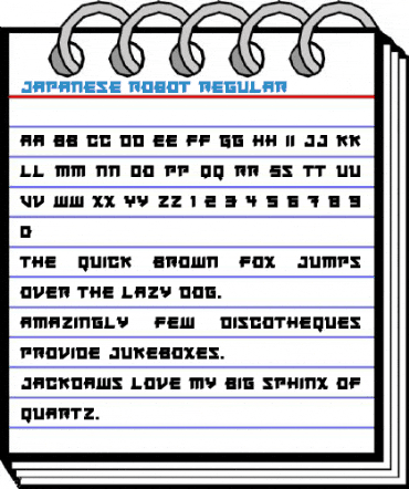 Japanese Robot Regular Font