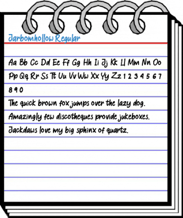 Jarbomhollow Regular Font