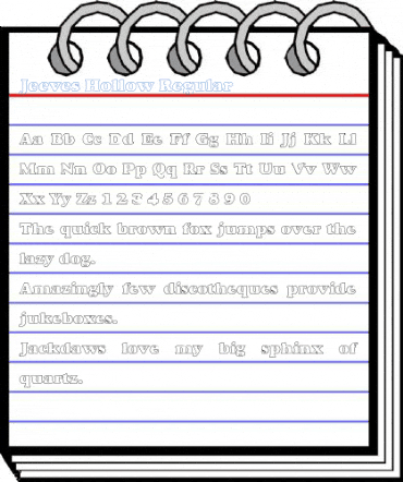 Jeeves Hollow Regular Font