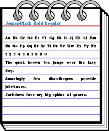 Jensen-Black Bold Regular Font