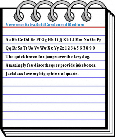 VeroneseExtraBoldCondensed Medium Font
