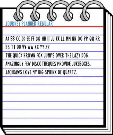 Journey Planner Regular Font