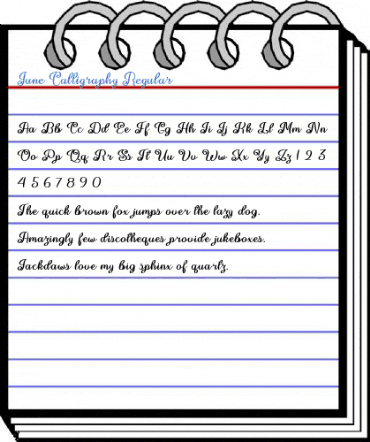 June Calligraphy Regular Font