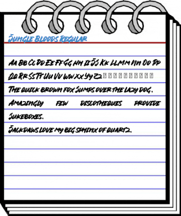 Jungle Bloods Regular Font