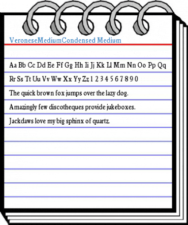 VeroneseMediumCondensed Medium Font
