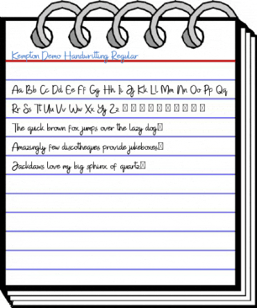 Kempton Demo Handwritting Regular Font