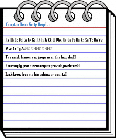 Kempton Demo Serif Regular Font