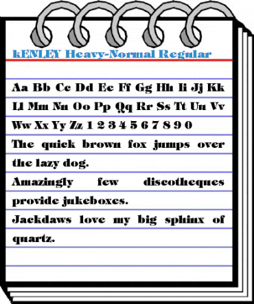 kENLEY Heavy-Normal Regular Font