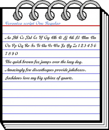Veronica script One Regular Font