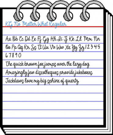 KG No Matter What Regular Font