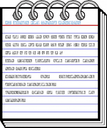KG Thank You Stamp Regular Font