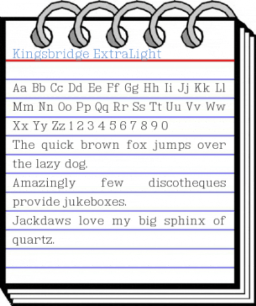 Kingsbridge ExtraLight Font