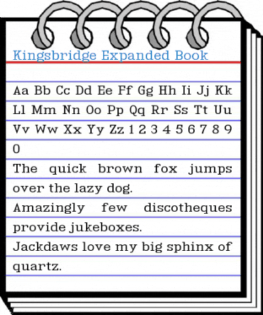 Kingsbridge Expanded Book Font