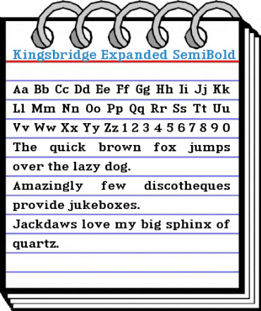 Kingsbridge Expanded SemiBold Font