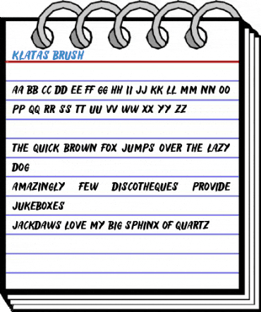 Klatas Brush Font