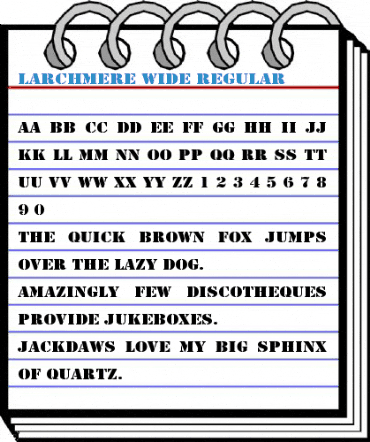 Larchmere Wide Regular Font