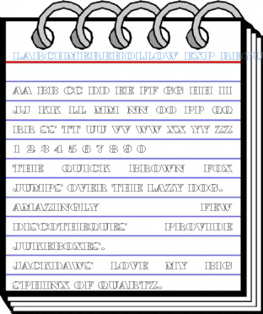 LarchmereHollow Exp Regular Font