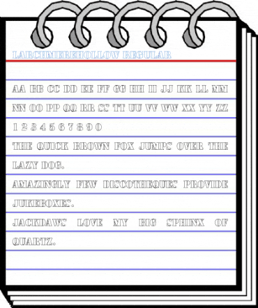 LarchmereHollow Regular Font