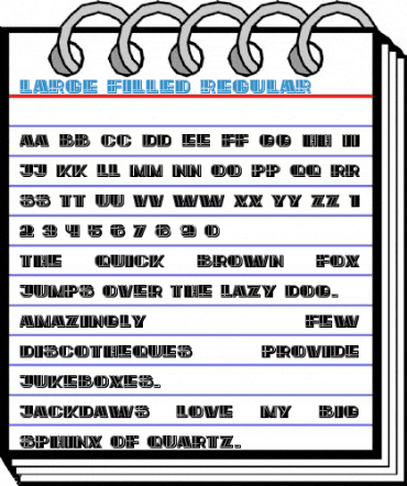 Large Filled Regular Font