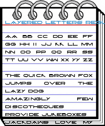 Layered Letters Regular Font