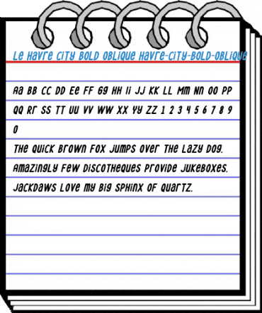 Le Havre City Bold Oblique Havre-City-Bold-Oblique Font