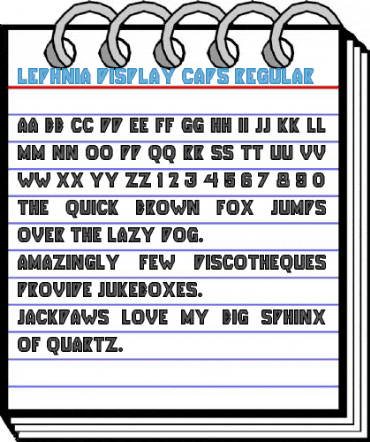 Lephnia Display Caps Regular Font