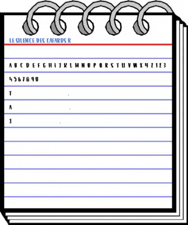 LE SILENCE DES CAFARDS Regular Font