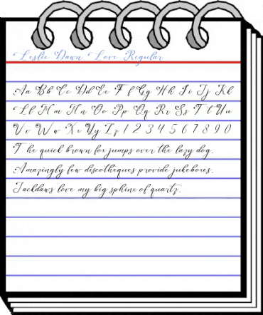 Leslie Dawn Love Regular Font