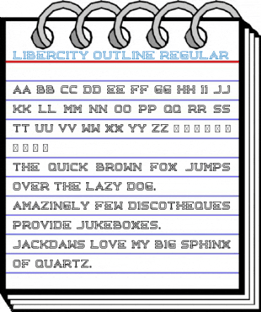 Libercity Outline Regular Font